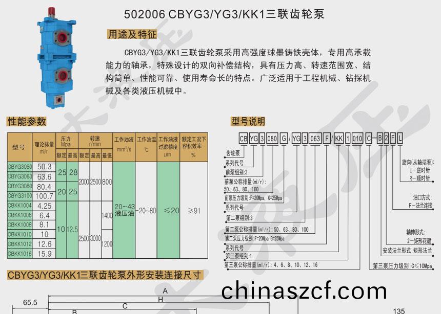 三(san)聯(lian)齒(chi)輪泵批髮