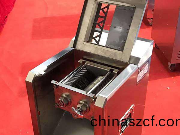 櫃式鮮(xian)肉(rou)切片機(ji)切菜切(qie)絲(si)切(qie)丁(ding)機(ji)